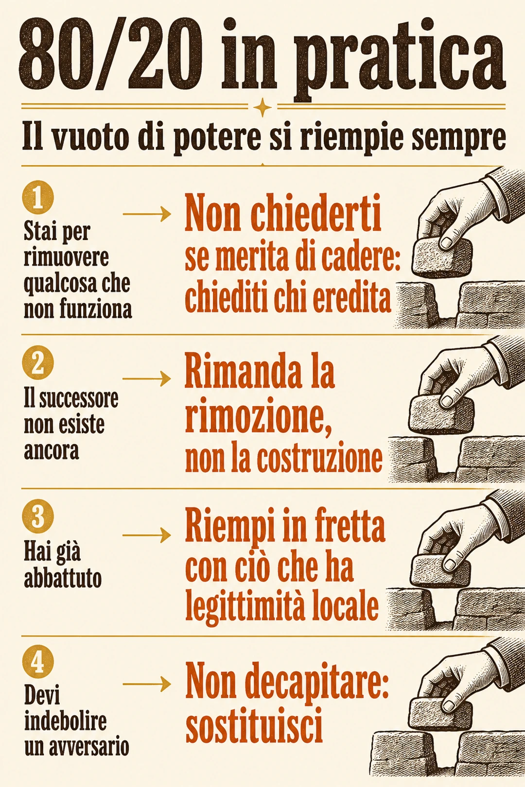Schema 80/20 — Il vuoto di potere tende a riempirsi
