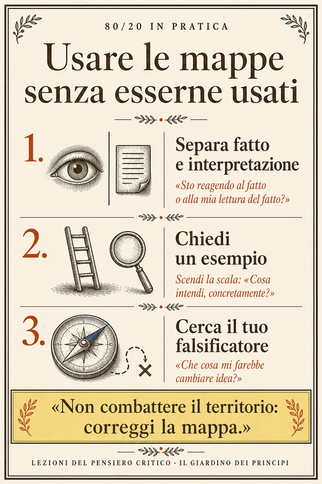 Schema 80/20 — La mappa non è il territorio